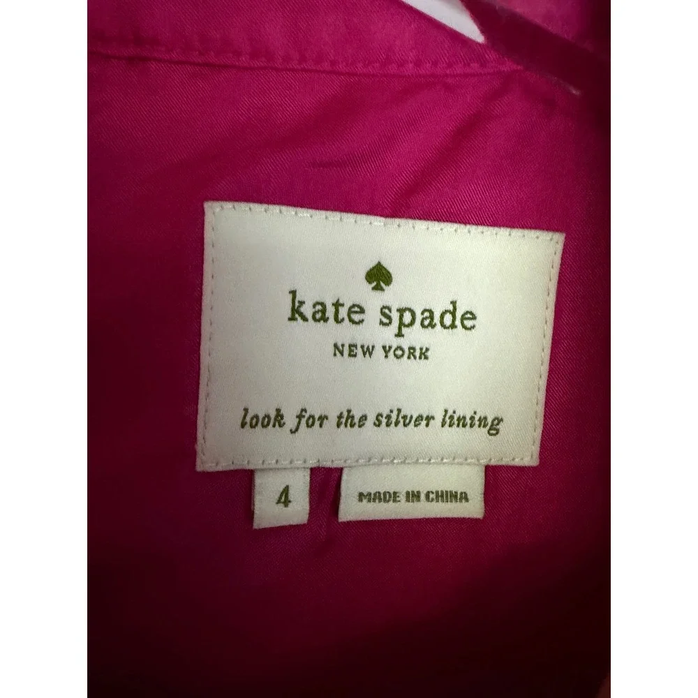 Kate Spade New York Dress Scallop Hem Shift Pink Feminine Preppy Size Size 4